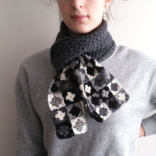"Marsilea" mini granny squares scarf