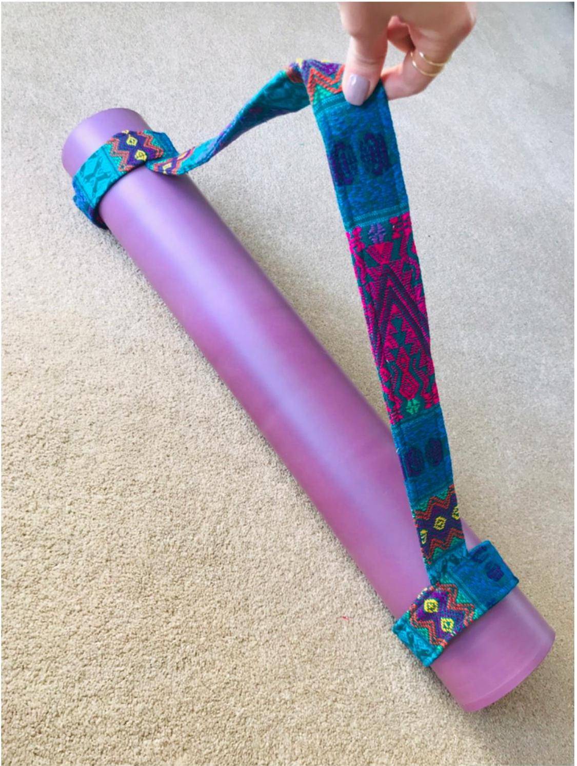 colourful yoga strap