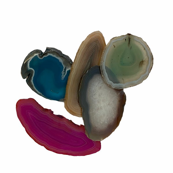 Assorted Sliced Agates x5 - 001