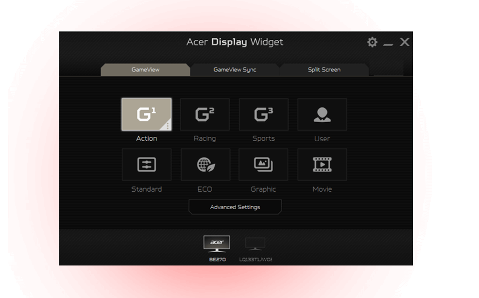 Acer Display Widgetで直感的操作