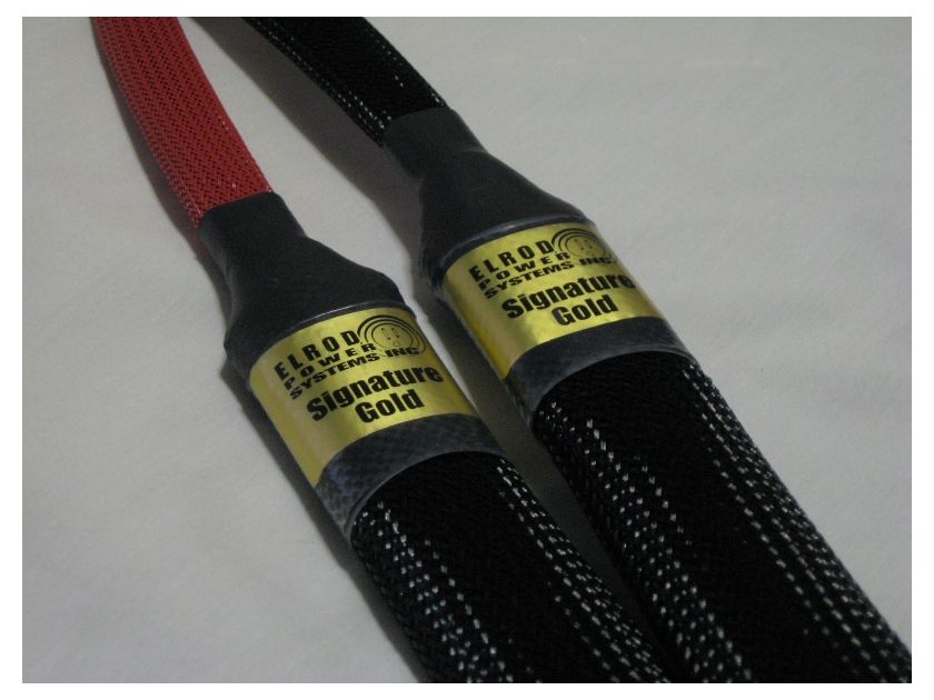 ELROD: GOLD SIGNATURE SPEAKER CABLES (8 ft)  &  4 GOLD SIGNATURE “JUMPERS” (2 ft) - Extraordinary performance !!!