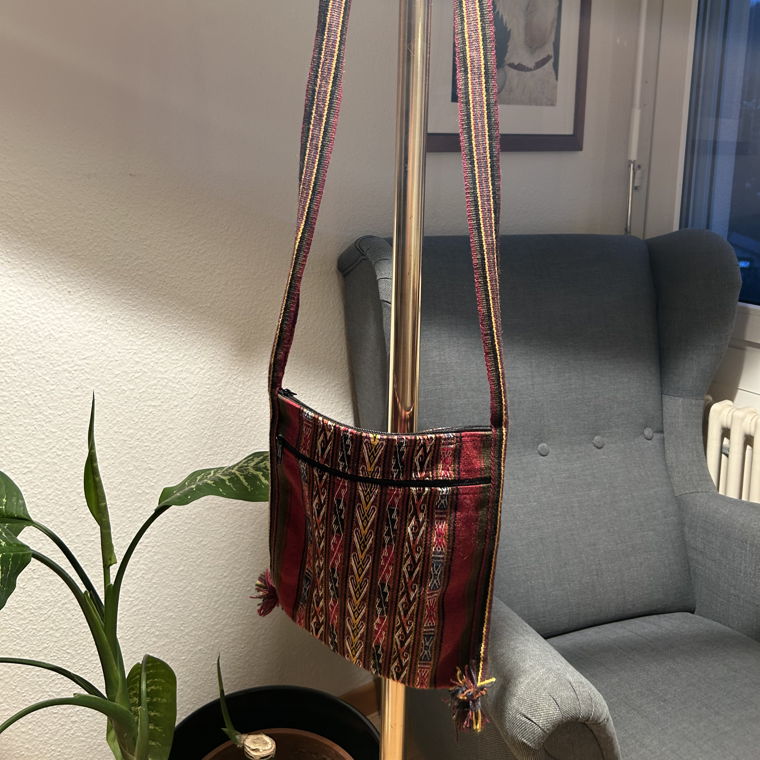 Cross body bag with embroidery design