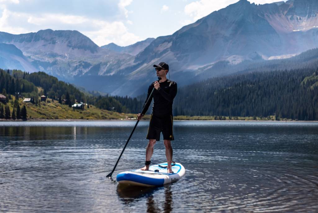 Stand up paddleboarding in British Columbia with TIKI paddle board