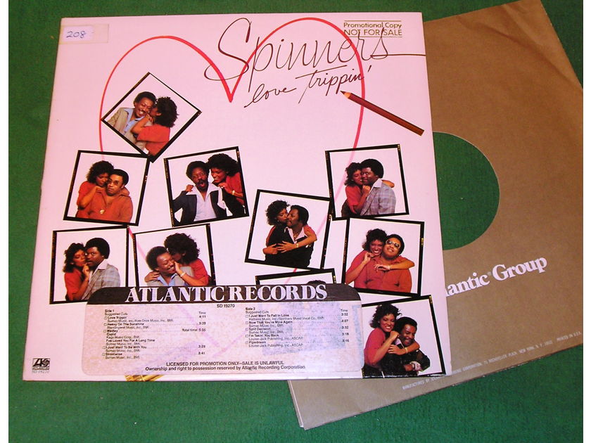 SPINNERS - LOVE TRIPPIN' -  - RADIO STATION STICKERS - PROMOTIONAL COPY NOT FOR SALE * 9/10 *
