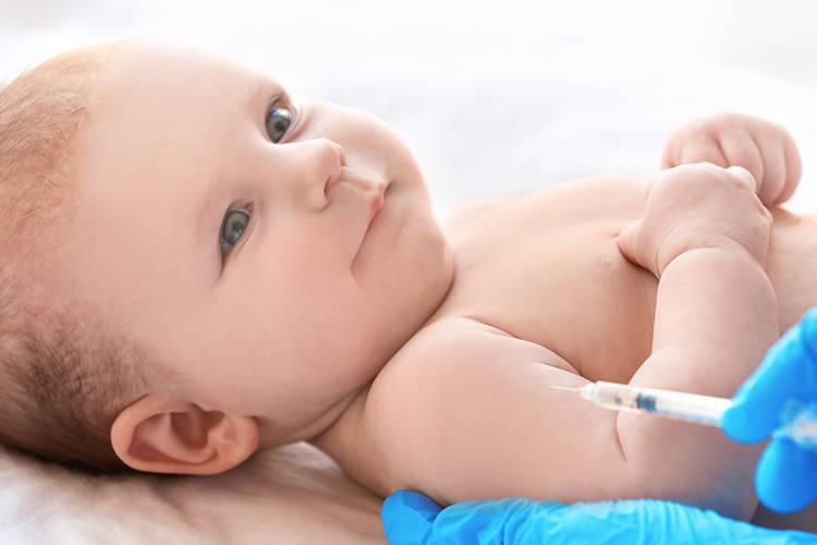 baby receiving vaccination