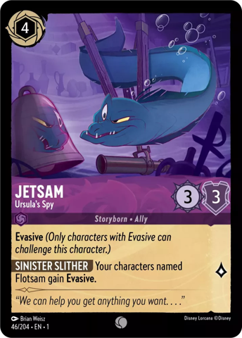 Jetsam card from Disney's Lorcana: The First Chapter.