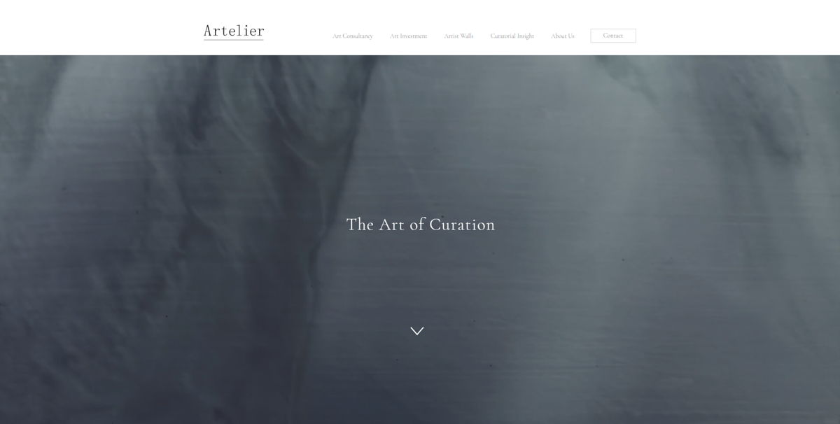 Screenshot of Artelier, from the advisor websites collection.