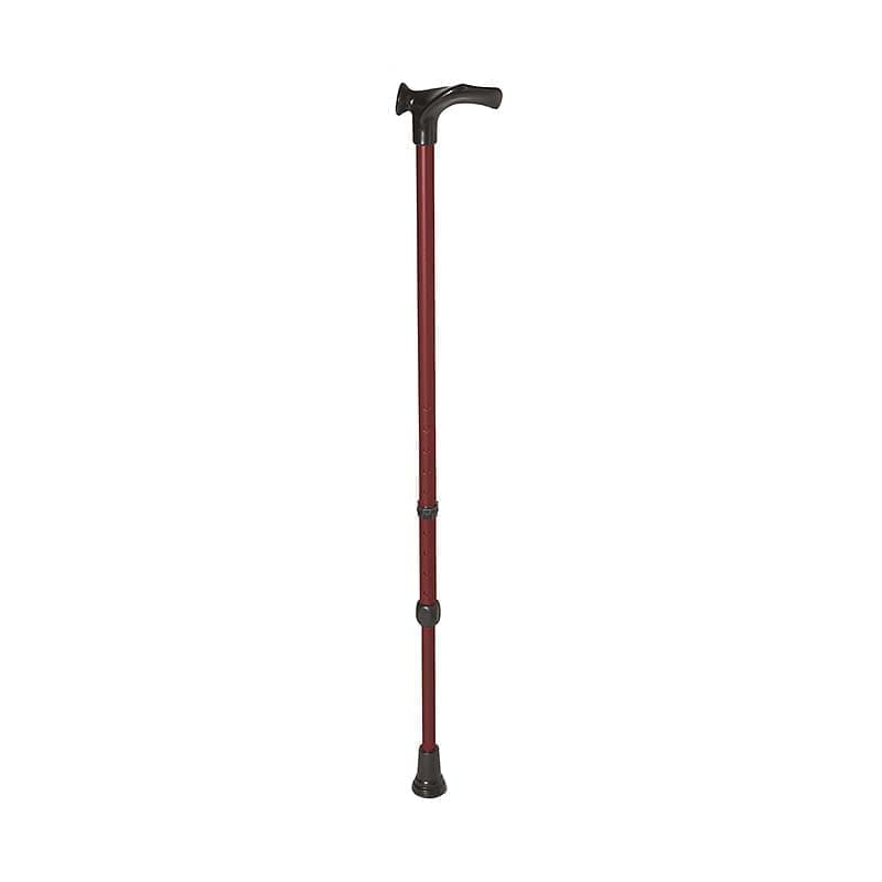 Rebotec Handy - Walking Stick With Anatomic Shaped Handle - Red Wine, Left