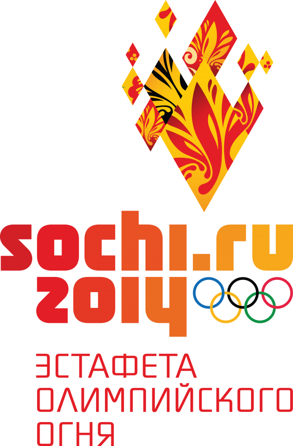 Векторная эмблема эстафеты олимпийского огня Сочи 2014