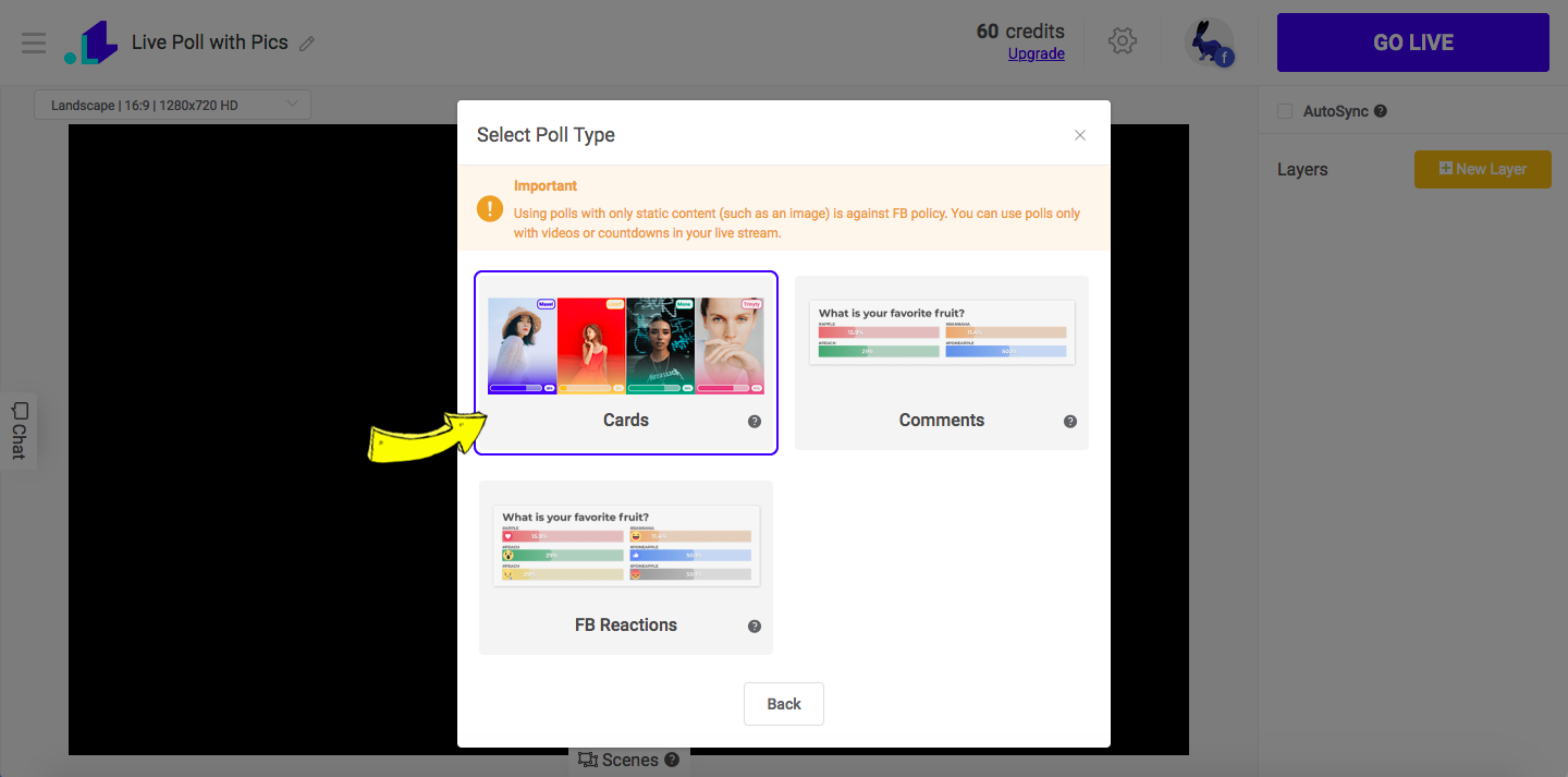 Create poll cards type