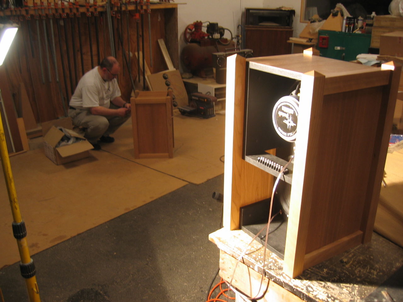 Wiring in the shop.