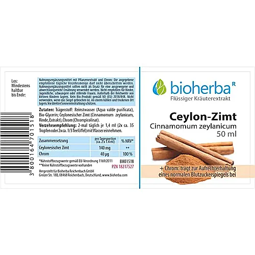 Ceylon - Zimt, Cinnamomum zeylanicum, Tropfen, Tinktur 50 ml