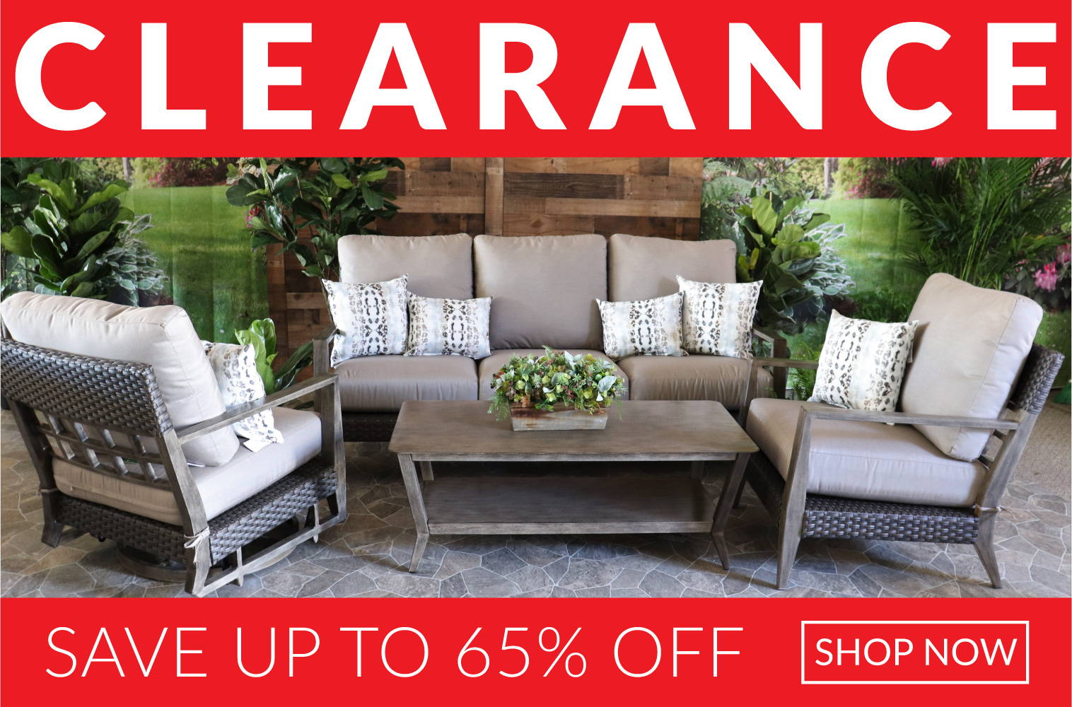 Clearance Sale on Cedarbrook Outdoor Seating - Save up to 65% off