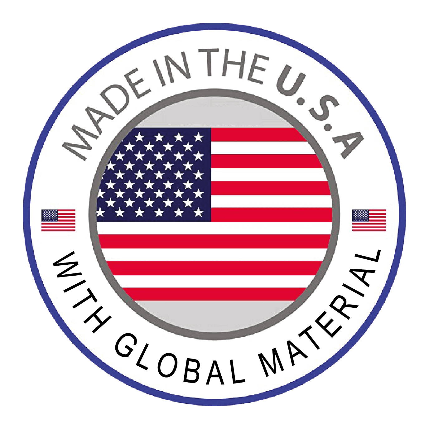 Made in usa with worldwide material icon 