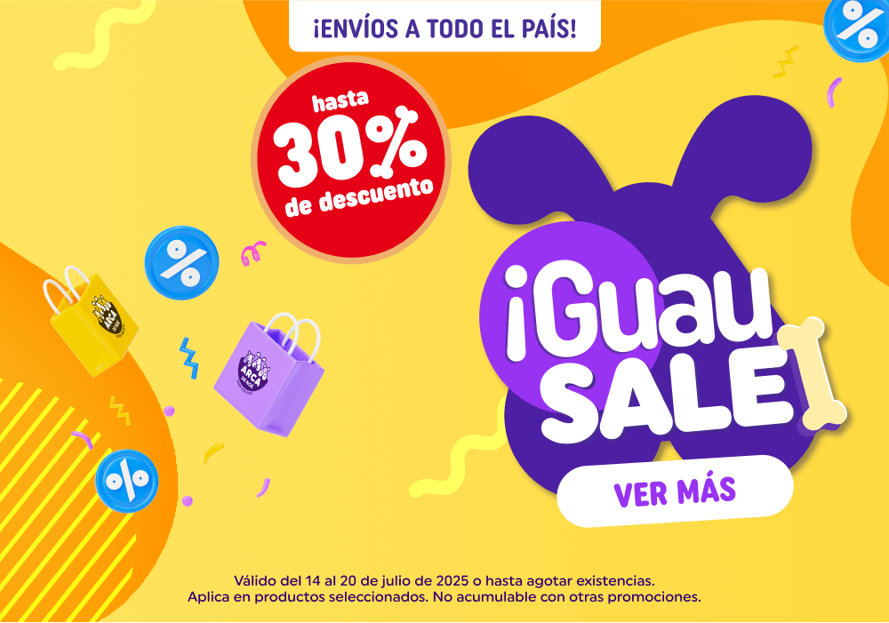 ¡GUAU SALE! Hasta 30% de descuento en productos seleccionados.