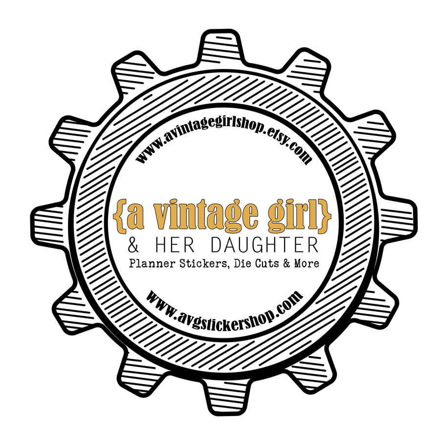 a vintage girl and her daughter logo