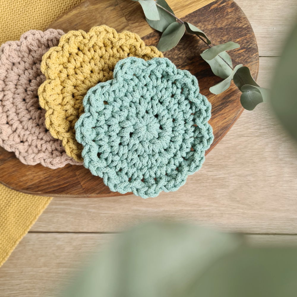 Crochet Flower coaster