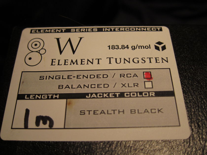 Synergistic Research Tungsten  1-meter RCA