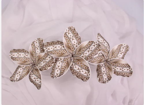 Mocha Tribal Tattoo Frangipani Real Touch (6 Pack) - Realistic Artificial Flowers