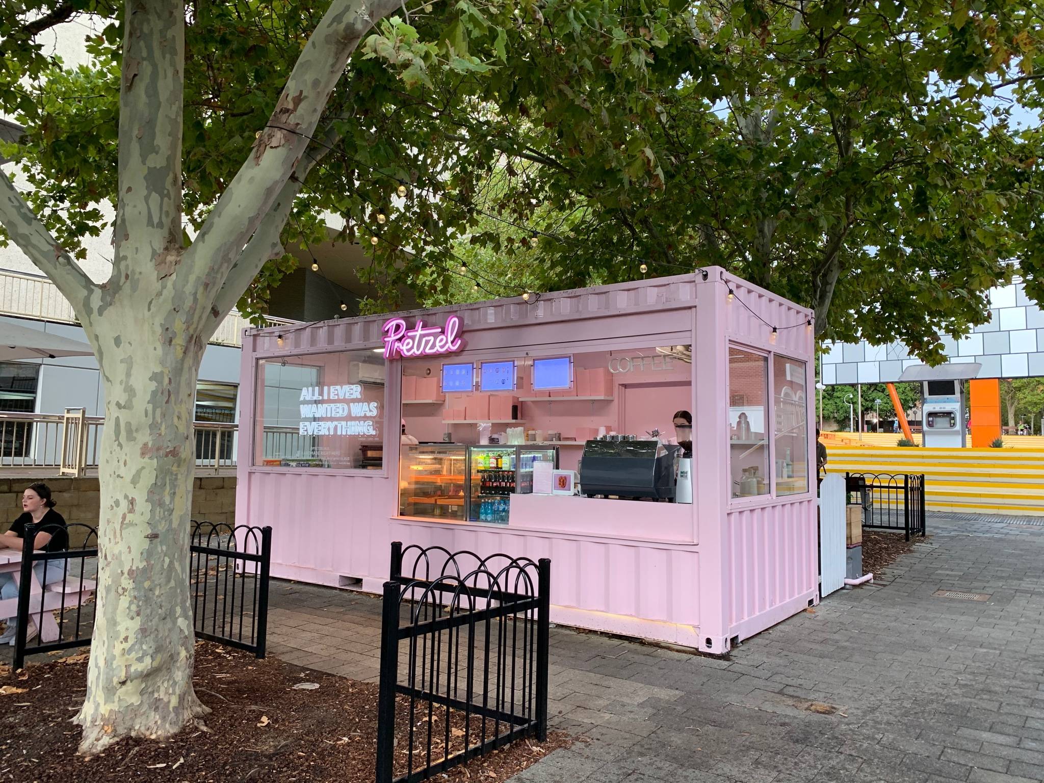 40 foot shipping container pretzel stand