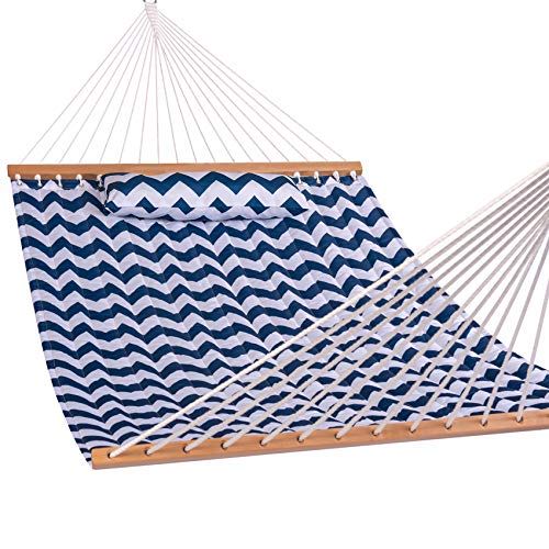 Lazy Daze Hammocks 12 FT Double Quilted Fabric Hammock with Spreader