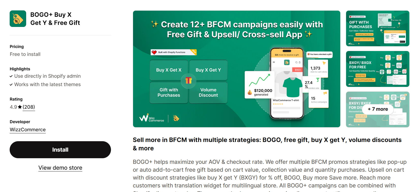 BOGO+ Buy X Get Y & Free Gift app
