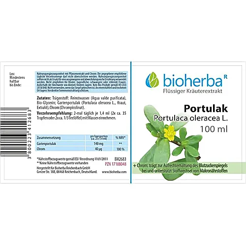 Portulak, Portulaca oleracea L., Tropfen, Tinktur 100 ml