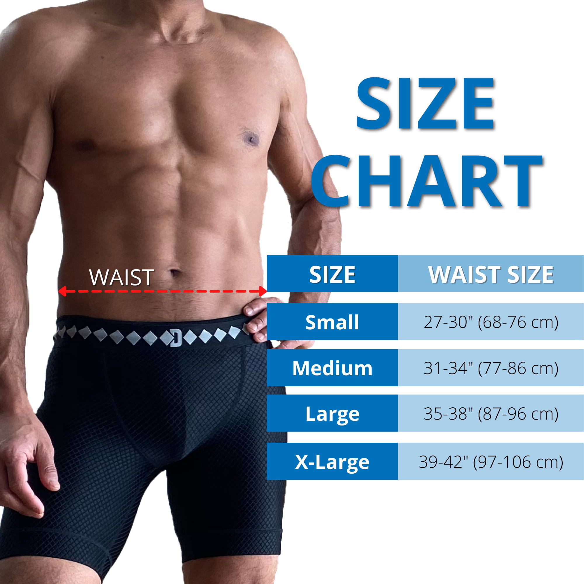 Diamond MMA Performance Short Brief  Size Chart