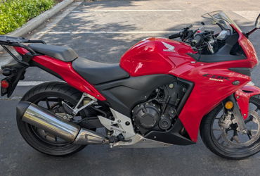 2014 HONDA CBR500R motorcycle for rent near Sunnyvale, CA