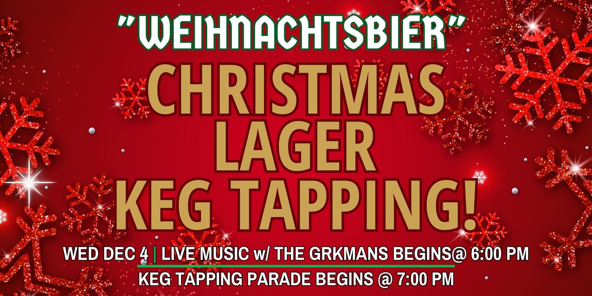 December's Keg Tapping! promotional image