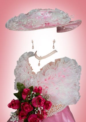 PSD Фотошоп исходник для монтажа - девочка с розами