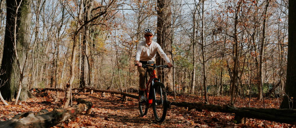 An e-MTB rider