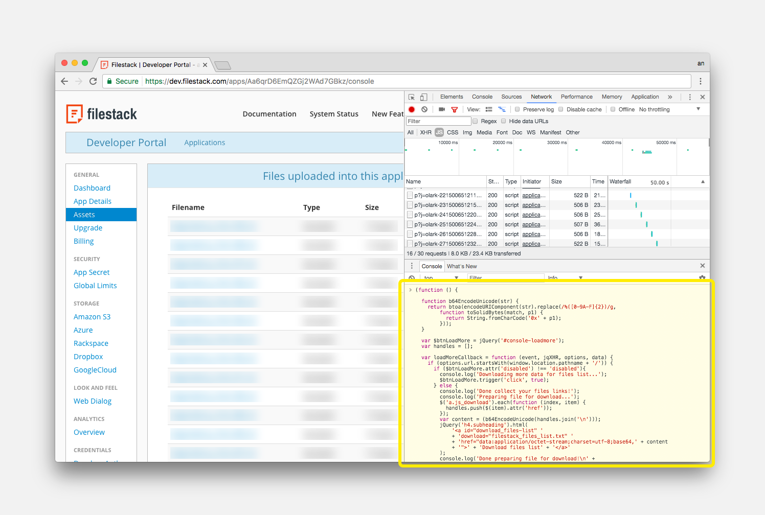 Copy and paste the script to the browser’s developer console