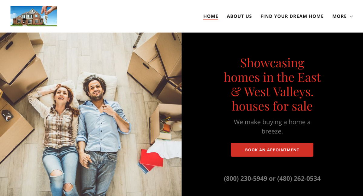 Screenshot of Home Brokers Realty, LLC, from the godaddy websites collection.