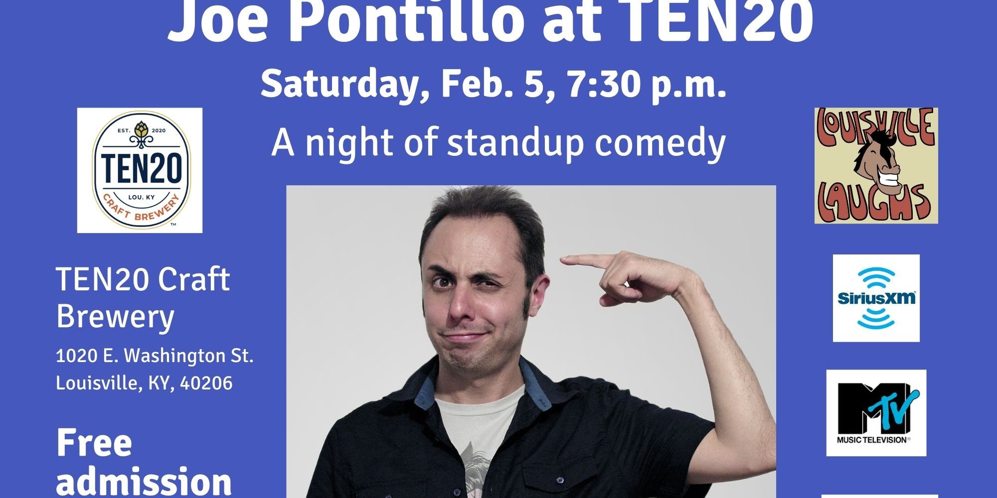 Feb. 5 Louisville Laughs presents Joe Pontillo promotional image