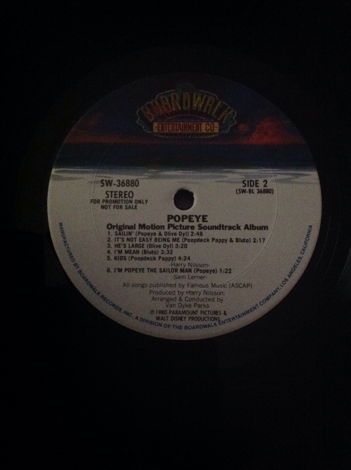 Soundtrack - Popeye Harry Nilsson Van Dyke Parks Promo ...