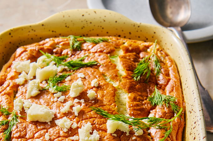 Omelette soufflée à la feta et à l’aneth