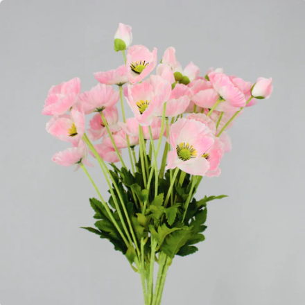 Pink Poppies - Realistic Artificial Flowers - Image 2