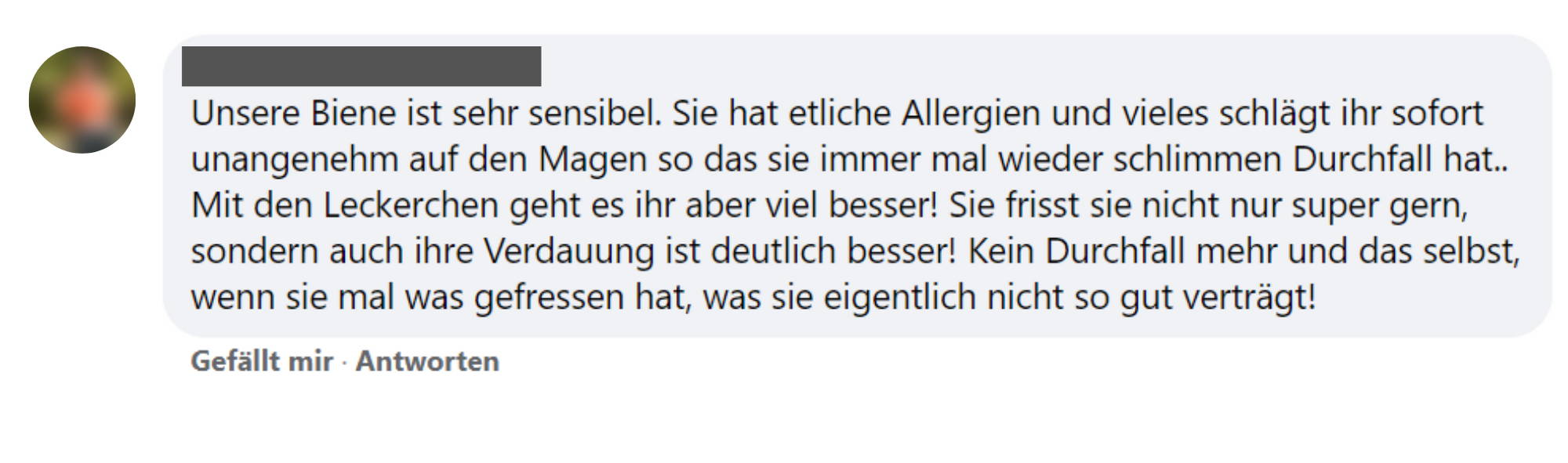 Kommentar - Lucky Belly hilft bei Durchfall