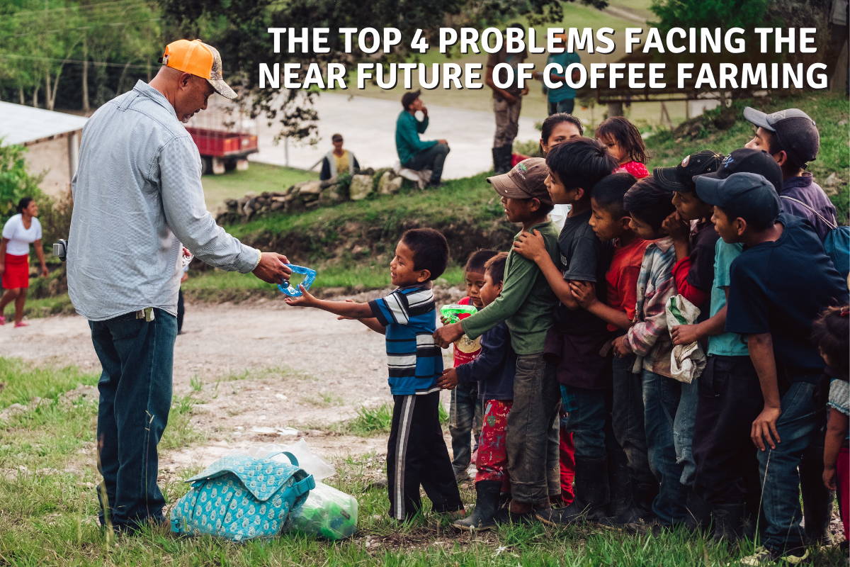 Man giving children water. 