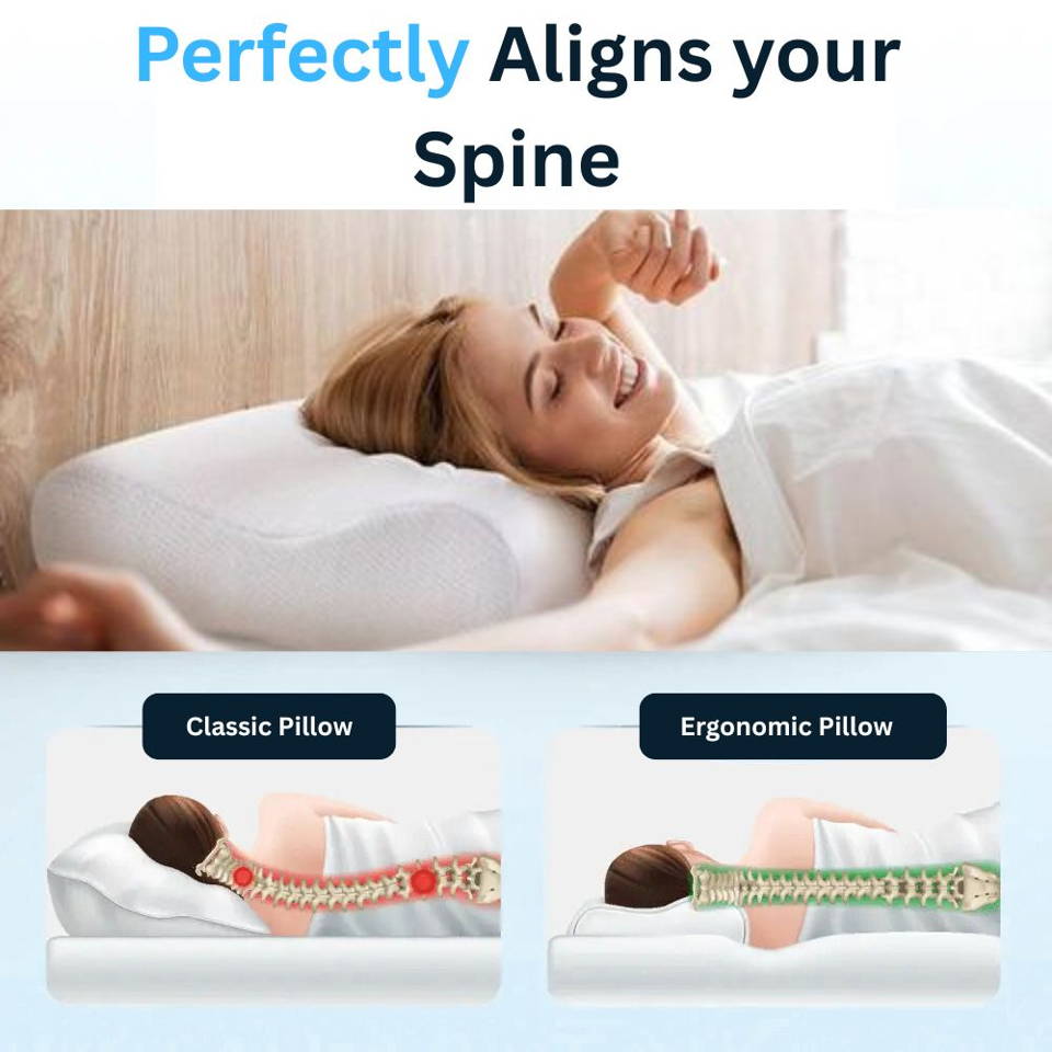 Oreiller Orthopedique, Oreiller Memoire de Forme, Coussin Cervical, Oreiller Ergonomique, Coussin Memoire de Forme, Oreiller Cervical