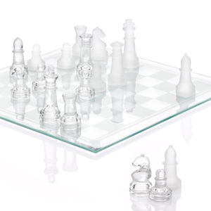Srenta Fine Glass Chess Set, 12’’
