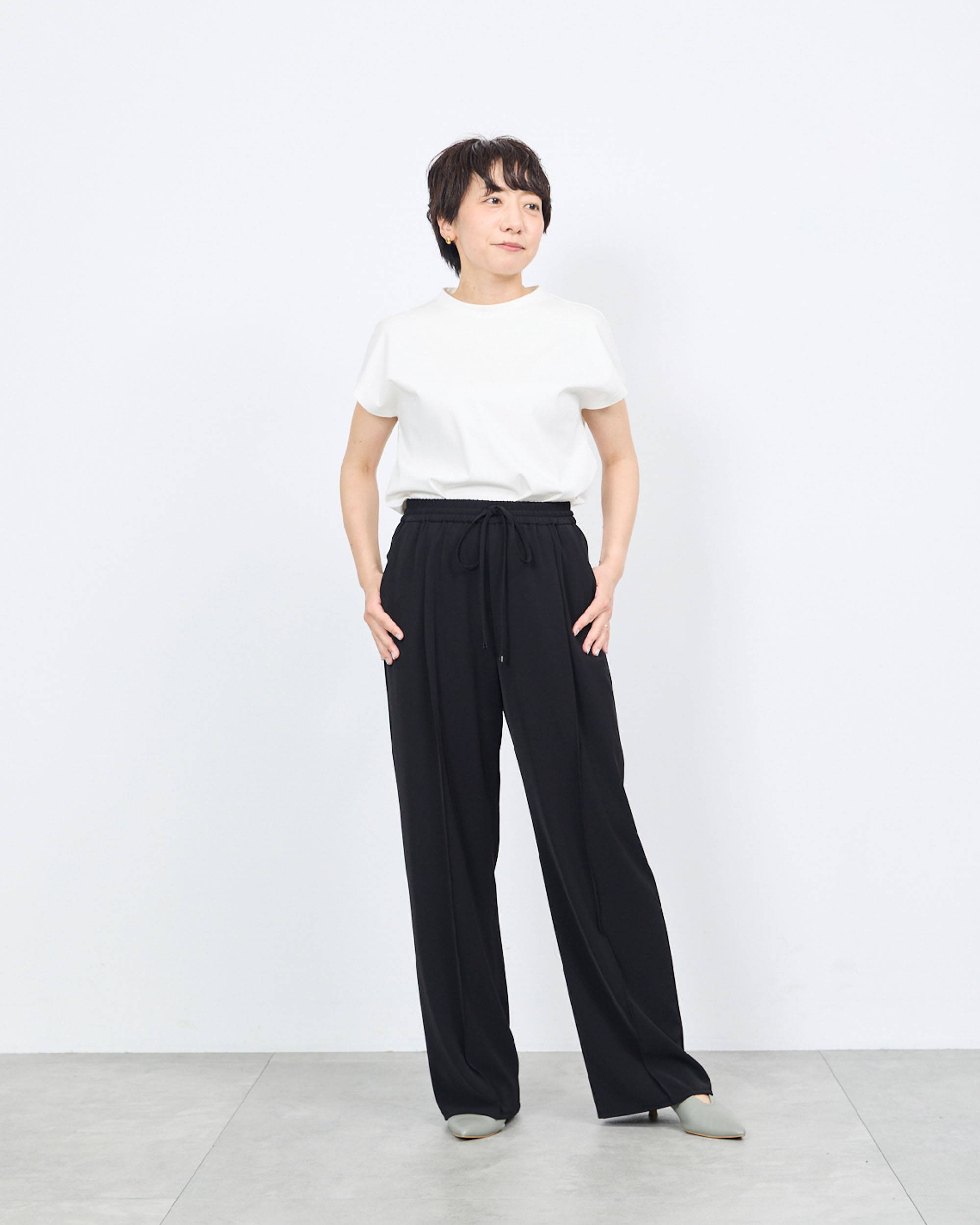 SOEJU(ソージュ)　ソフトオックスドロストパンツ　黒XL SOEJU(ソージュ) ソフトオックスドロストパンツ 黒XL