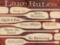 Lake Rules Pallet Art