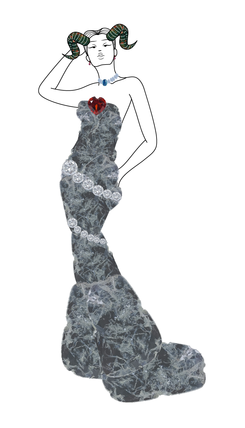 Aries birthstones: diamond bloodstone iolite kyanite garnet and Herkimer diamond