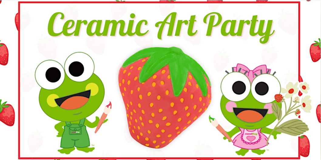 Paint a Ceramic Strawberry Craft at sweetFrog Rosedale promotional image