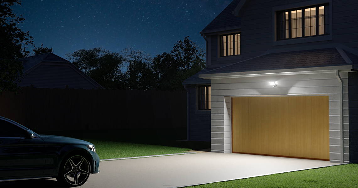 55W Motion Sensor & Dusk to Dawn Lights for Garage