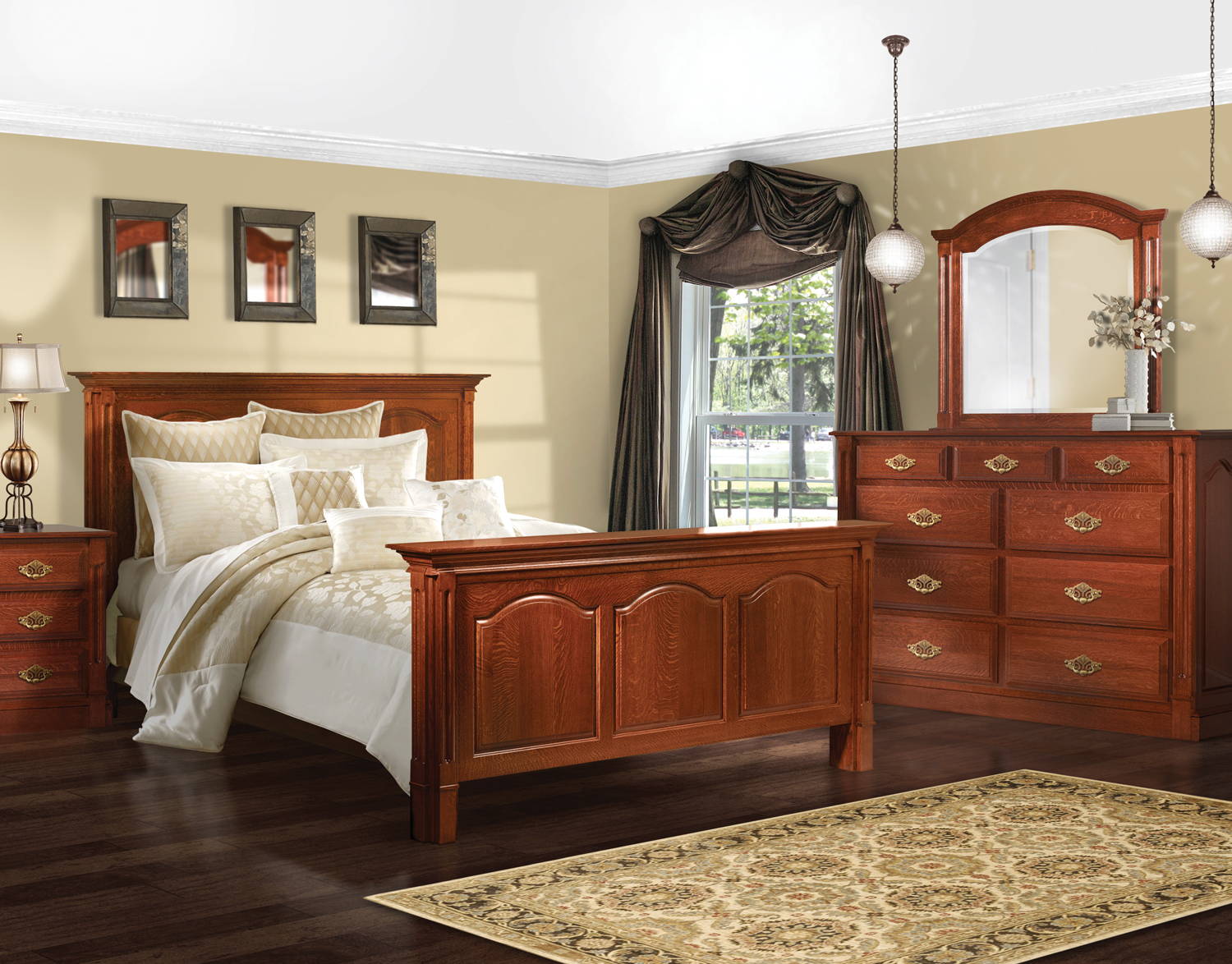 Image of fully customizable Legacy Bedroom Set through Harvest Home Interiors Amish Solid Wood Furniture