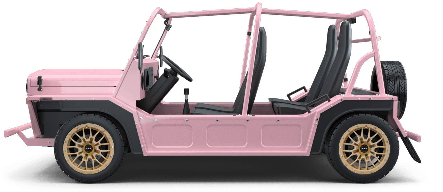 MOKE Electric Vehicles + HD Golf Wheels RTC Custom Wheel & Tire Packages for Flamingo Pink 14 inch with Tire