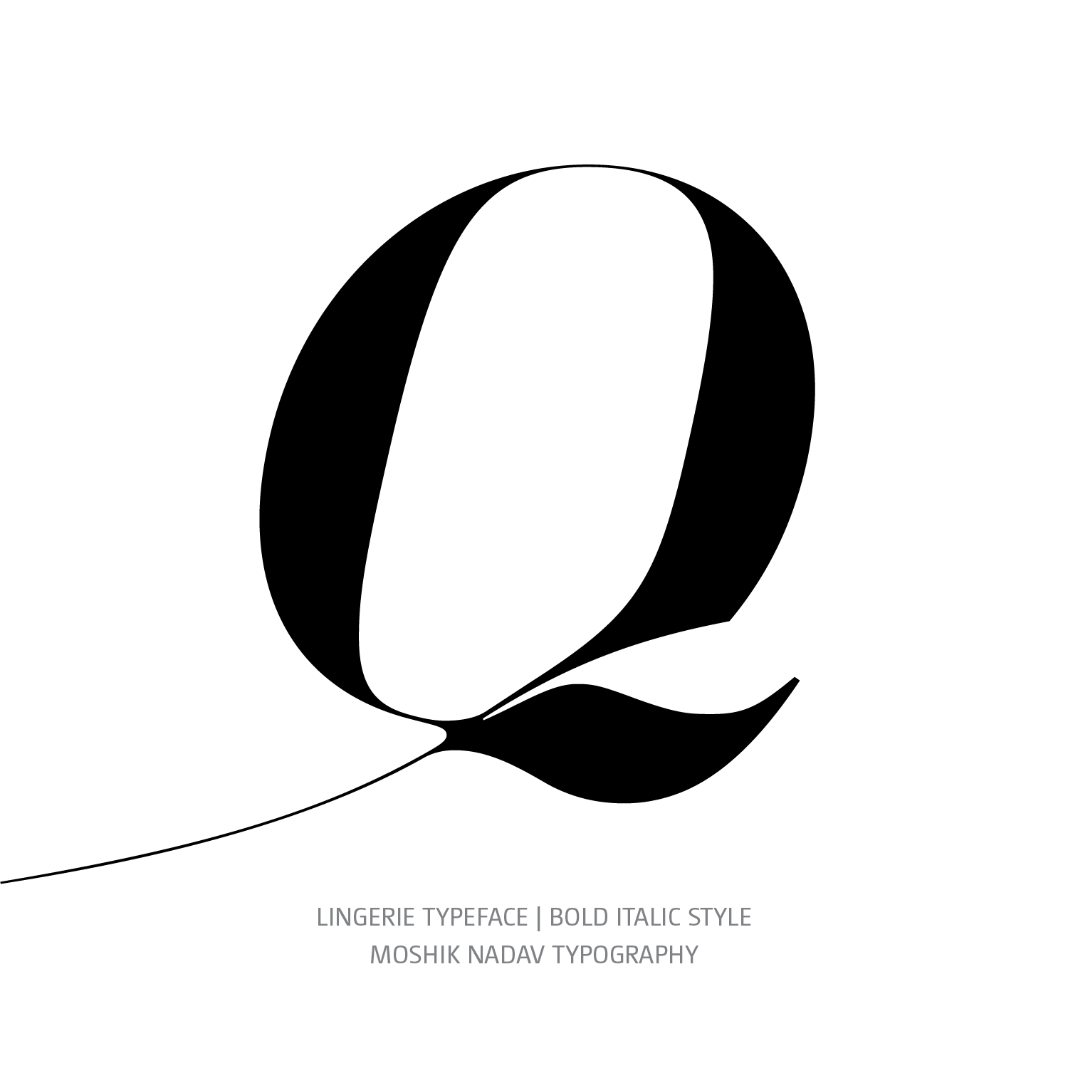 Lingerie Typeface Bold Italic Q